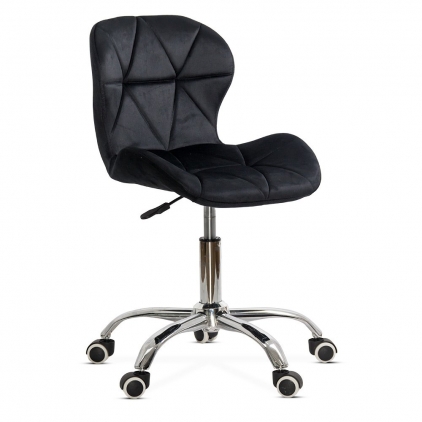 Scaun de birou din catifea rotativ OFF 334 verde Scaun de birou negru, catifea, rotativ OFF 334