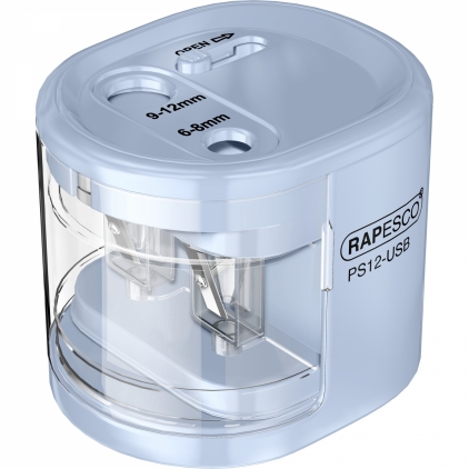 Ascutitoare Dubla cu Container KUM Pencil Pal M2 Magnesium Red Ascutitoare Electrica Dubla Rapesco PS12-USB Bleu Ciel