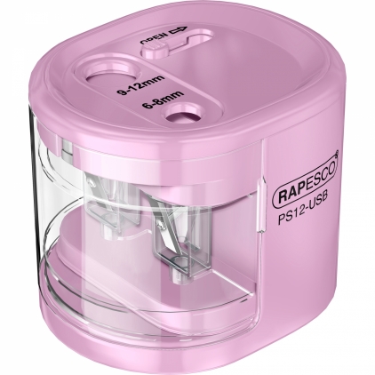 Ascutitoare Electrica Dubla Rapesco PS12-USB Pink