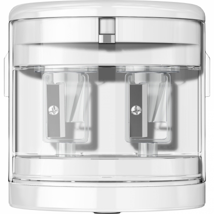 Ascutitoare cu Container KUM Ellipse K1 Plastic Red Ascutitoare Electrica Dubla Rapesco PS12-USB White