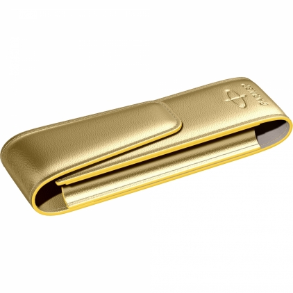 Etui Combo Silicon Cu Fermoar Acvila JellyPouch Colorful Verde Inchis Etui Piele Parker Elite Sunny Gold - 2 piese