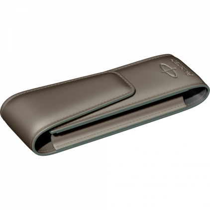 Etui Combo Silicon Cu Fermoar Acvila JellyPouch Colorful Verde Inchis Etui Piele Parker Elite Khaki - 2 piese
