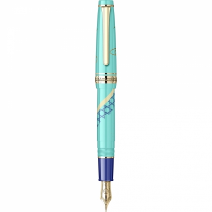 Calimara 20 ml Sailor Shikiori Fall Yamadori Blue Stilou Slim Size 14k Nib Sailor Professional Gear LE Kimono Protective Charm GT