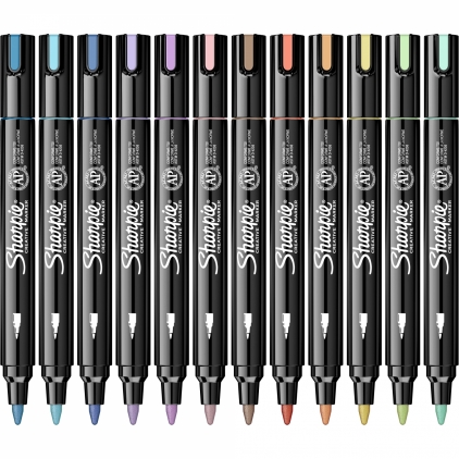 Set 2 Markere cu Creta Lichida Bullet Sharpie Chalk Medium Point White Set 12 Markere Creativ Bullet Sharpie Creative Acrylic Paint Water Based Earth Tones