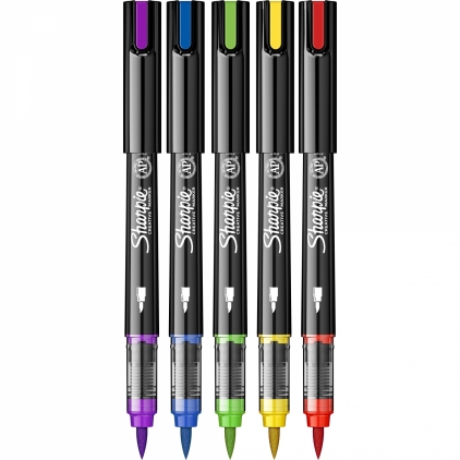 Marker Dual Brush Watercoloring Tombow ABT 636 Imperial Purple Set 5 Markere Creativ Brush Sharpie Creative Acrylic Paint Water Based Assorted Colors