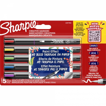 Marker Dual Brush Watercoloring Tombow ABT 636 Imperial Purple Set 5 Markere Creativ Brush Sharpie Creative Acrylic Paint Water Based Assorted Colors