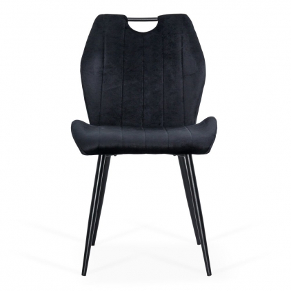 Scaun dining maro din catifea elegant si confortabil cu picioare stabile BUC 258 Scaun living negru din catifea cu design modern BUC 204