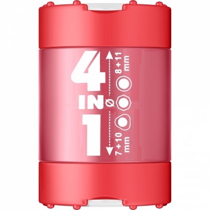 Ascutitoare Dubla cu Container pentru mina 2 mm 3.15 mm KUM Onit 250 Red Ascutitoare Cvadrupla cu Container KUM 4-in-1 K4 Plastic Red