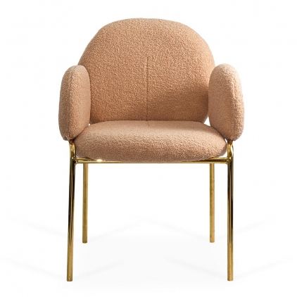 Scaun dining BUC 241 verde Scaun dining bej din material boucle cu aspect elegant BUC 282