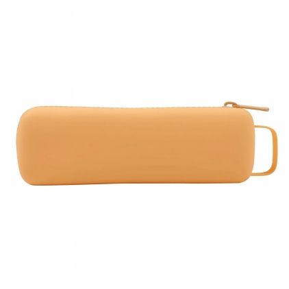 Etui Piele Caran dAche Beige - 2 Piese Etui Combo Silicon Cu Fermoar Acvila JellyPouch Colorful Portocaliu