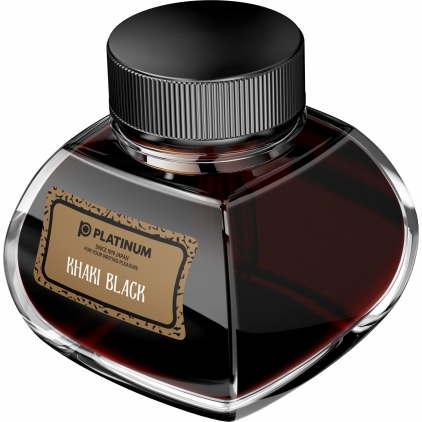 Set 5 Calimara 15 ml Jacques Herbin Prestige Essentielles Lunares Calimara 60 ml Platinum Classic Ink Khaki Black