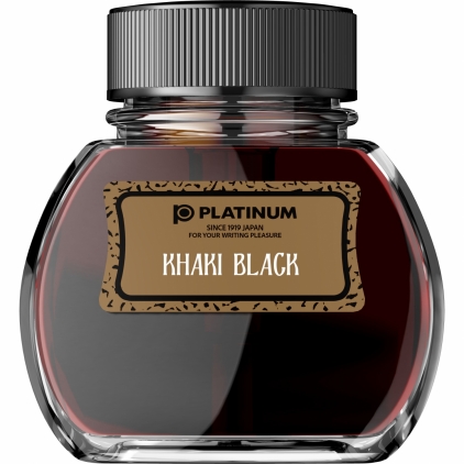 Set 5 Calimara 15 ml Jacques Herbin Prestige Essentielles Lunares Calimara 60 ml Platinum Classic Ink Khaki Black