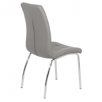 Scaun de bucatarie din piele ecologica si cadru metalic negru BUC 206P bej Scaune de bucatarie BUC 231 gri