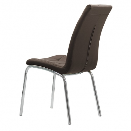 Scaun living din catifea cu picioare negre BUC 208 bej Scaune de bucatarie BUC 231 maro