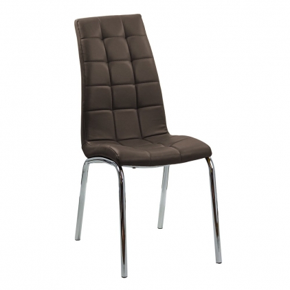 Scaun living din catifea cu picioare negre BUC 208 bej Scaune de bucatarie BUC 231 maro