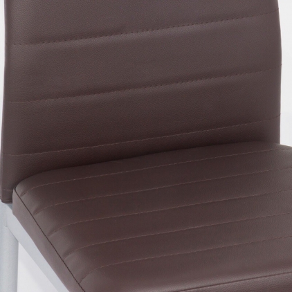 Scaun de bucatarie din piele ecologica si cadru metalic negru BUC 206P bej Scaune de bucatarie BUC 263 maro
