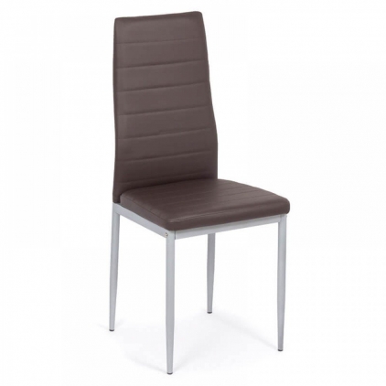 Scaun de bucatarie din piele ecologica si cadru metalic negru BUC 206P bej Scaune de bucatarie BUC 263 maro