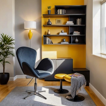 Scaune de relaxare din catifea REL 406 gri Scaune de relaxare din catifea REL 406 gri