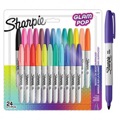 Marker Creativ Brush Sharpie Creative Acrylic Paint Water Based Green  Set 24 Markere Permanente Bullet Sharpie Fine Point Glam Pop Assorted Colors