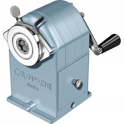 Ascutitoare Dubla cu Container pentru mina 2 mm 3.15 mm KUM Onit 250 Red Ascutitoare cu Cilindru si Manivela Caran dAche Metal Sharpener SE Alpine Frost