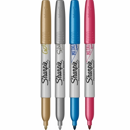 Marker pe baza de vopsea Schneider Maxx 278, auriu, varf 0.8 mm Set 3 Markere Permanente Metallic Bullet Multicolor