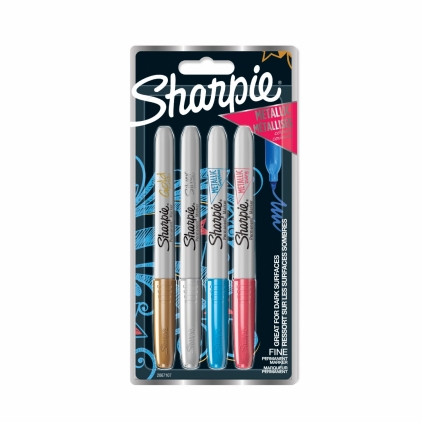 Marker pe baza de vopsea Schneider Maxx 278, auriu, varf 0.8 mm Set 3 Markere Permanente Metallic Bullet Multicolor