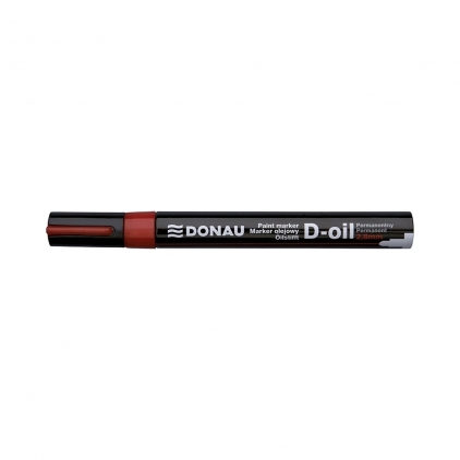 Marker permanent cu vopsea Donau, varf rotund, 2.8 mm, rosu