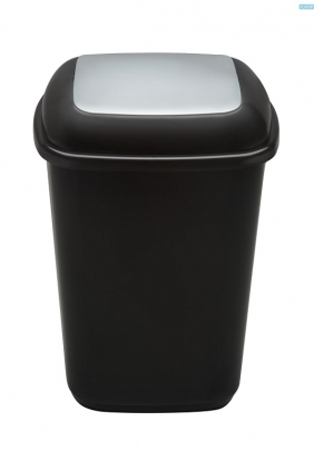  Cos plastic reciclare selectiva, capacitate 28l, PLAFOR Quatro - negru cu capac gri - altele